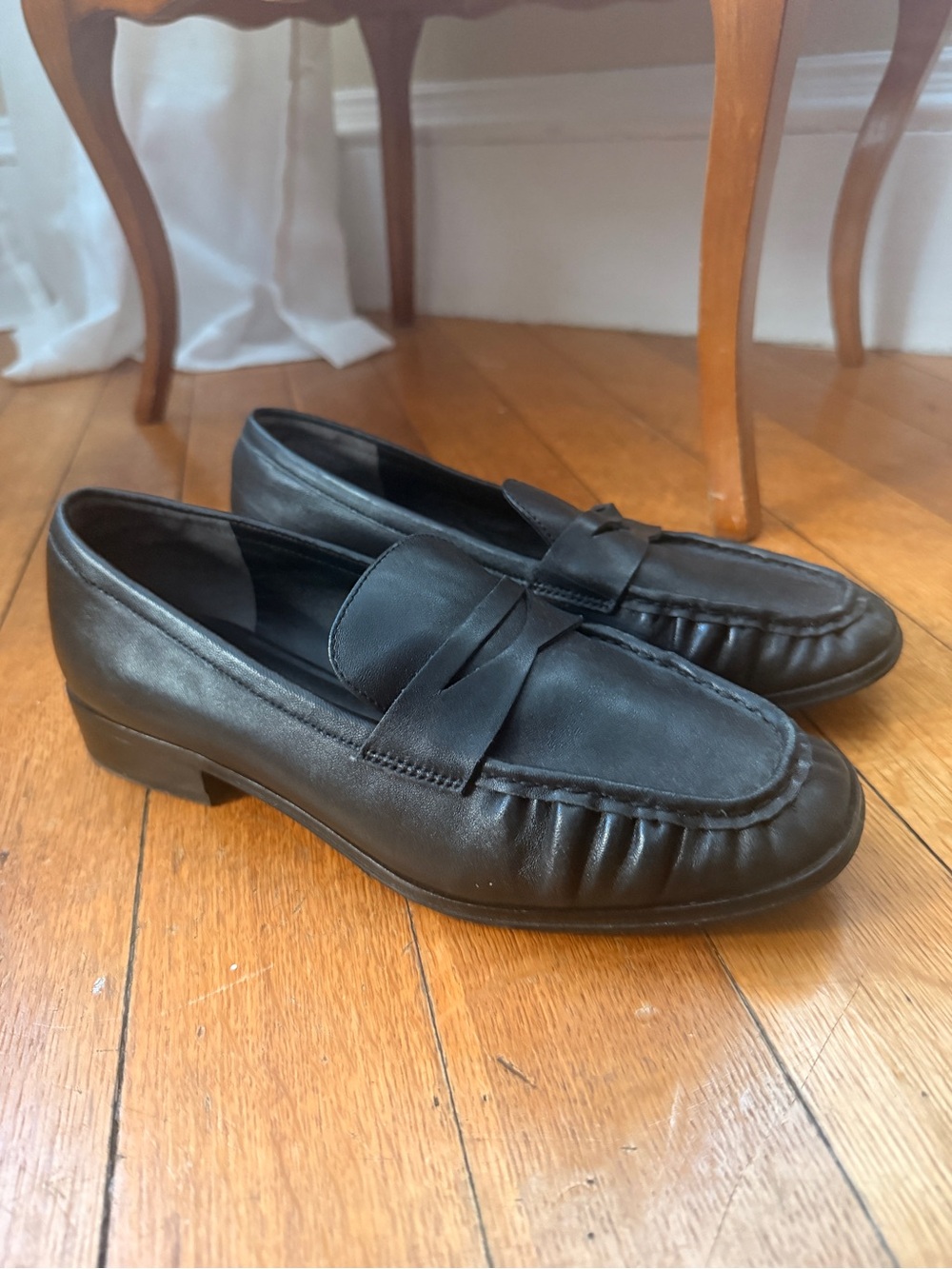 J Crew Maison Ruched Black Penny Loafer - Picture 3 of 4